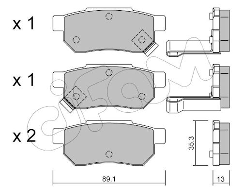 Pastiglie freno CIFAM 822-170-1