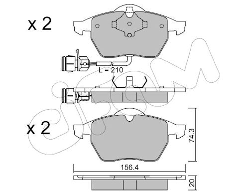 Pastiglie freno CIFAM 822-181-0