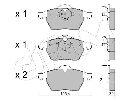 Pastiglie freno CIFAM 822-181-1