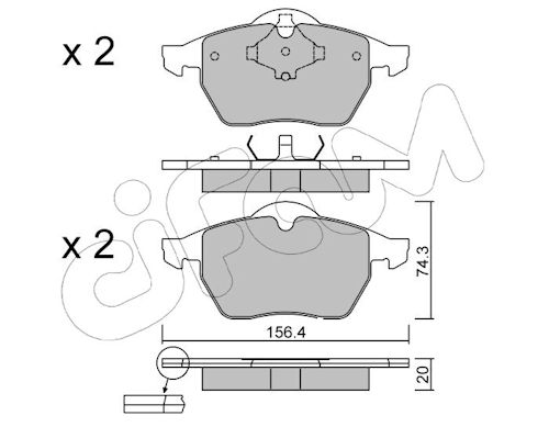 Pastiglie freno CIFAM 822-181-2