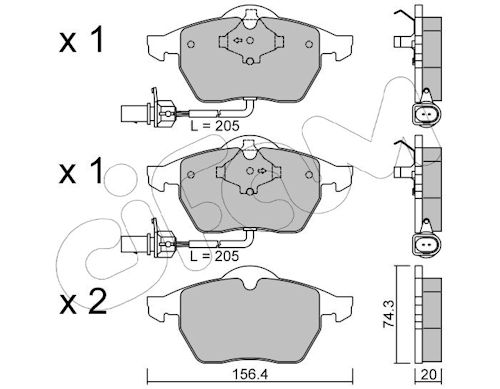 Pastiglie freno CIFAM 822-181-3