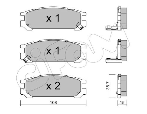 Pastiglie freno CIFAM 822-204-0