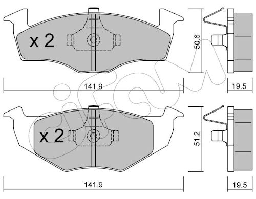 Pastiglie freno CIFAM 822-206-1