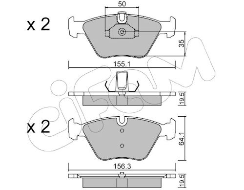 Pastiglie freno CIFAM 822-207-0