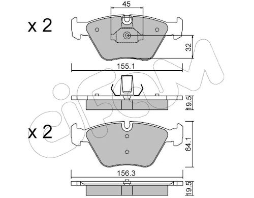 Pastiglie freno CIFAM 822-207-3
