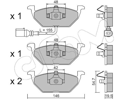 Pastiglie freno CIFAM 822-211-2