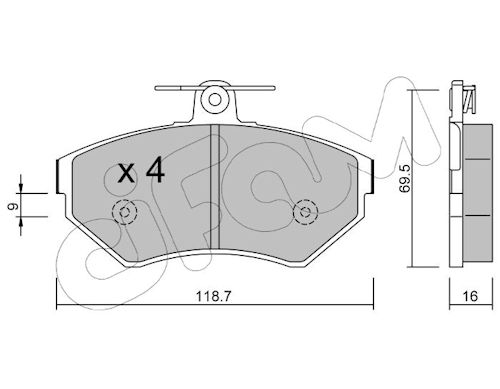 Pastiglie freno CIFAM 822-215-1