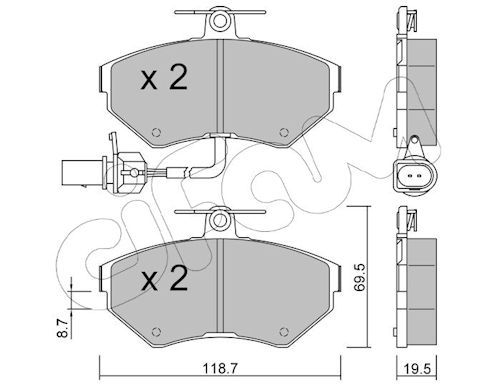 Pastiglie freno CIFAM 822-215-2