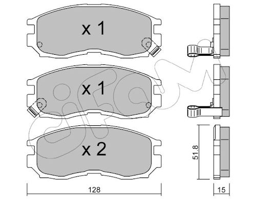 Pastiglie freno CIFAM 822-224-0