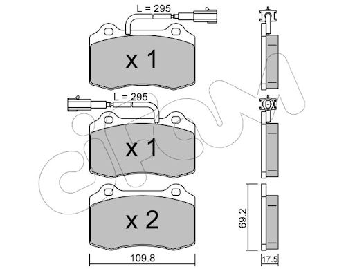 Pastiglie freno CIFAM 822-251-0