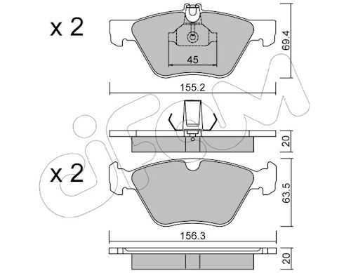 Pastiglie freno CIFAM 822-252-0