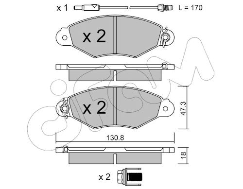 Pastiglie freno CIFAM 822-253-1