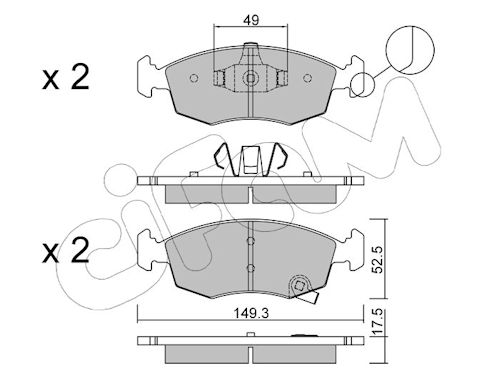 Pastiglie freno CIFAM 822-274-5