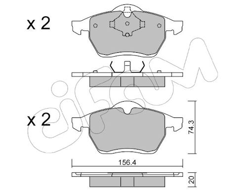 Pastiglie freno CIFAM 822-279-0