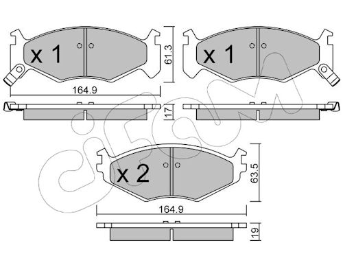 Pastiglie freno CIFAM 822-289-0