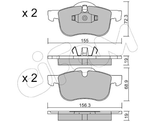 Pastiglie freno CIFAM 822-309-0