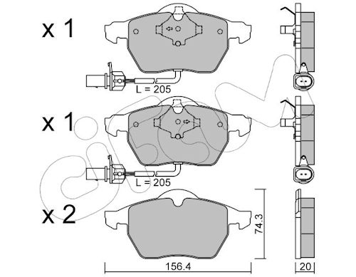 Pastiglie freno CIFAM 822-314-0