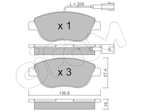 Pastiglie freno CIFAM 822-322-0