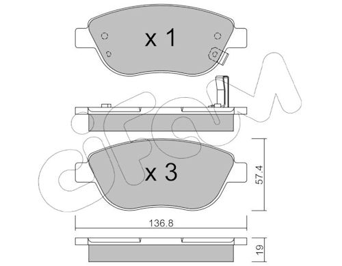 Pastiglie freno CIFAM 822-322-2