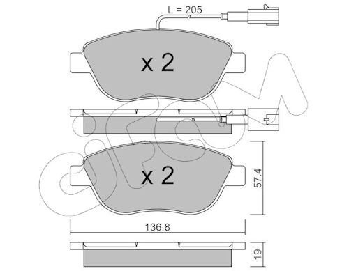 Pastiglie freno CIFAM 822-322-3