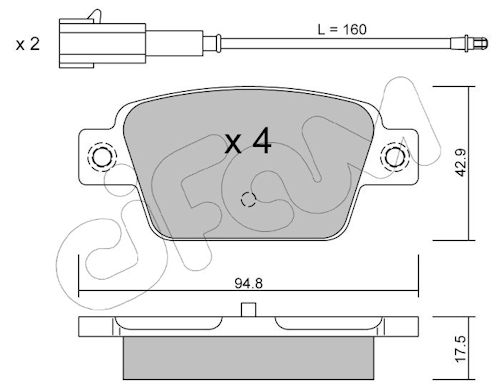 Pastiglie freno CIFAM 822-323-1
