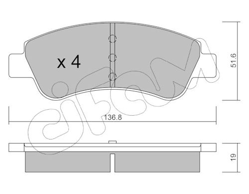 Pastiglie freno CIFAM 822-327-0