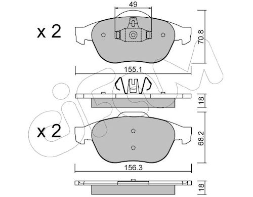 Pastiglie freno CIFAM 822-336-2