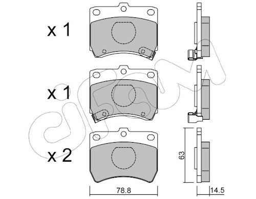 Pastiglie freno CIFAM 822-370-0