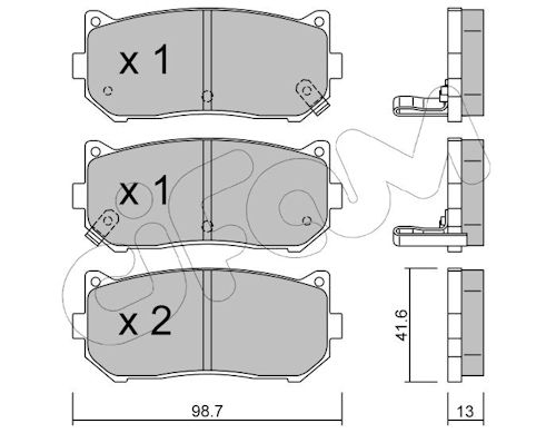 Pastiglie freno CIFAM 822-372-0