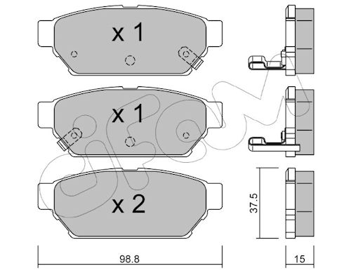 Pastiglie freno CIFAM 822-396-0