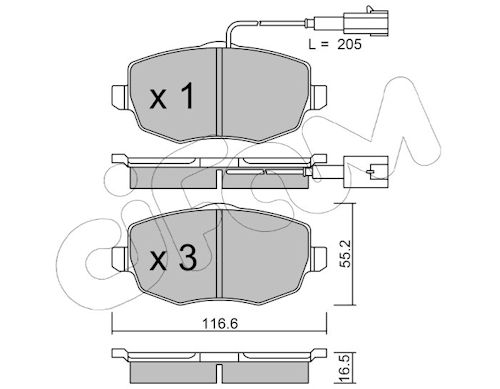 Pastiglie freno CIFAM 822-528-1