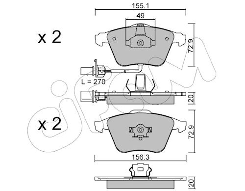 Pastiglie freno CIFAM 822-549-1