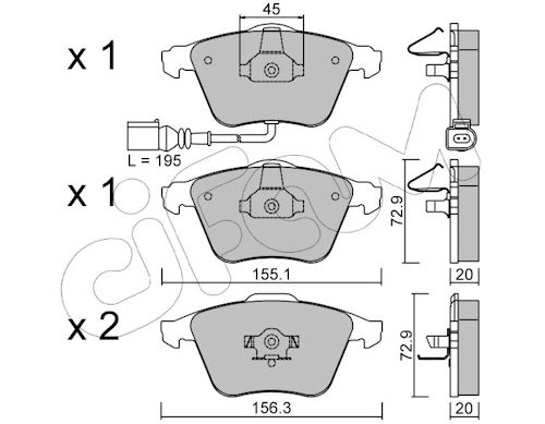 Pastiglie freno CIFAM 822-549-2