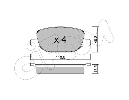Pastiglie freno CIFAM 822-704-0