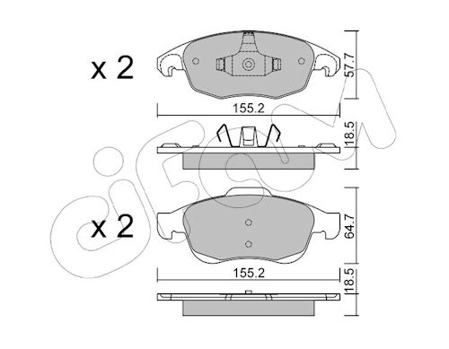 Pastiglie freno CIFAM 822-800-0