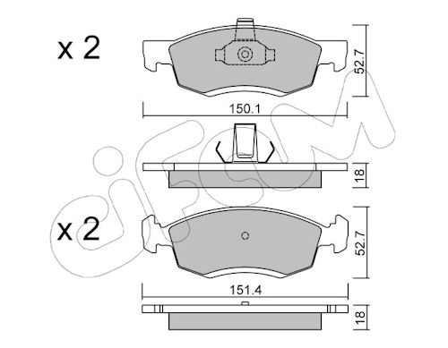 Pastiglie freno CIFAM 822-802-0