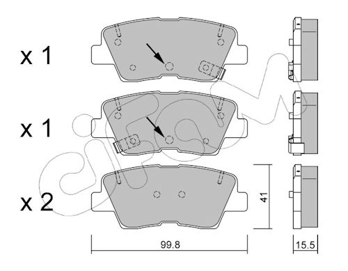 Pastiglie freno CIFAM 822-886-1