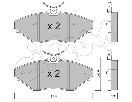Pastiglie freno CIFAM 822-887-0
