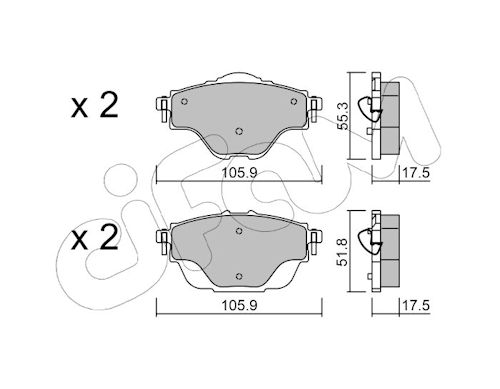 Pastiglie freno CIFAM 822-988-0