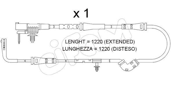Contatto segnalazione, usura past. freno/mat. d'attrito CIFAM SU.386