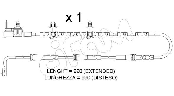 Contatto segnalazione, usura past. freno/mat. d'attrito CIFAM SU.402