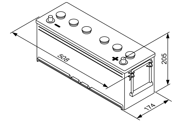 BATTERIA 143AH 900A 508x174x205 TRUCK
