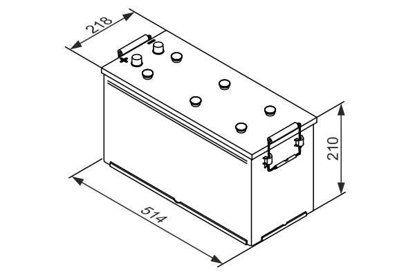 BATTERIA 155AH 900A 510x218x230 TRUCK