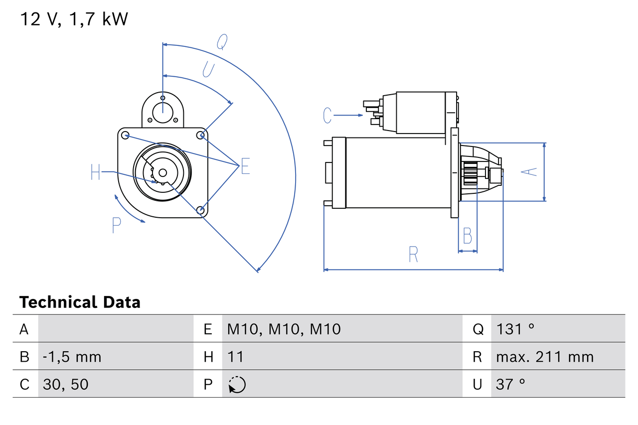 BOSCH MOTORINO DI AVVIAMENTO