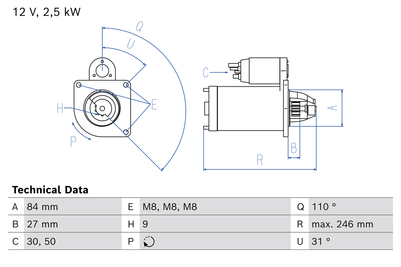 BOSCH MOTORINO DI AVVIAMENTO