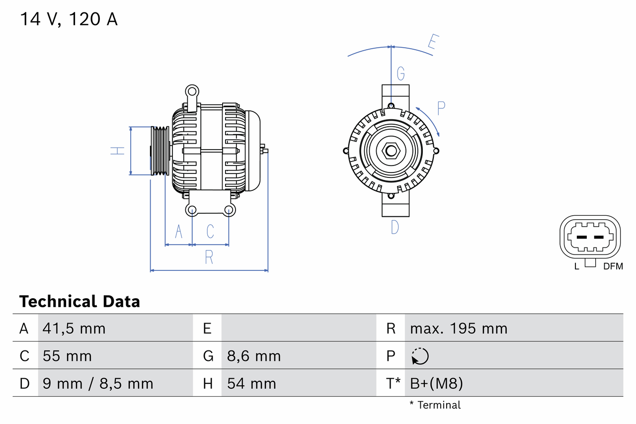 Alternatore BOSCH 0986081120