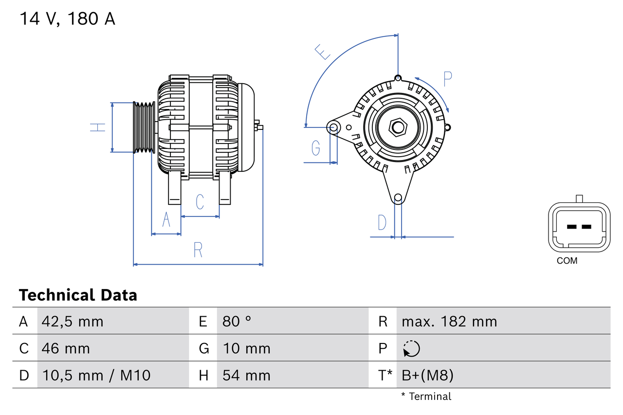 Alternatore BOSCH 0986084650