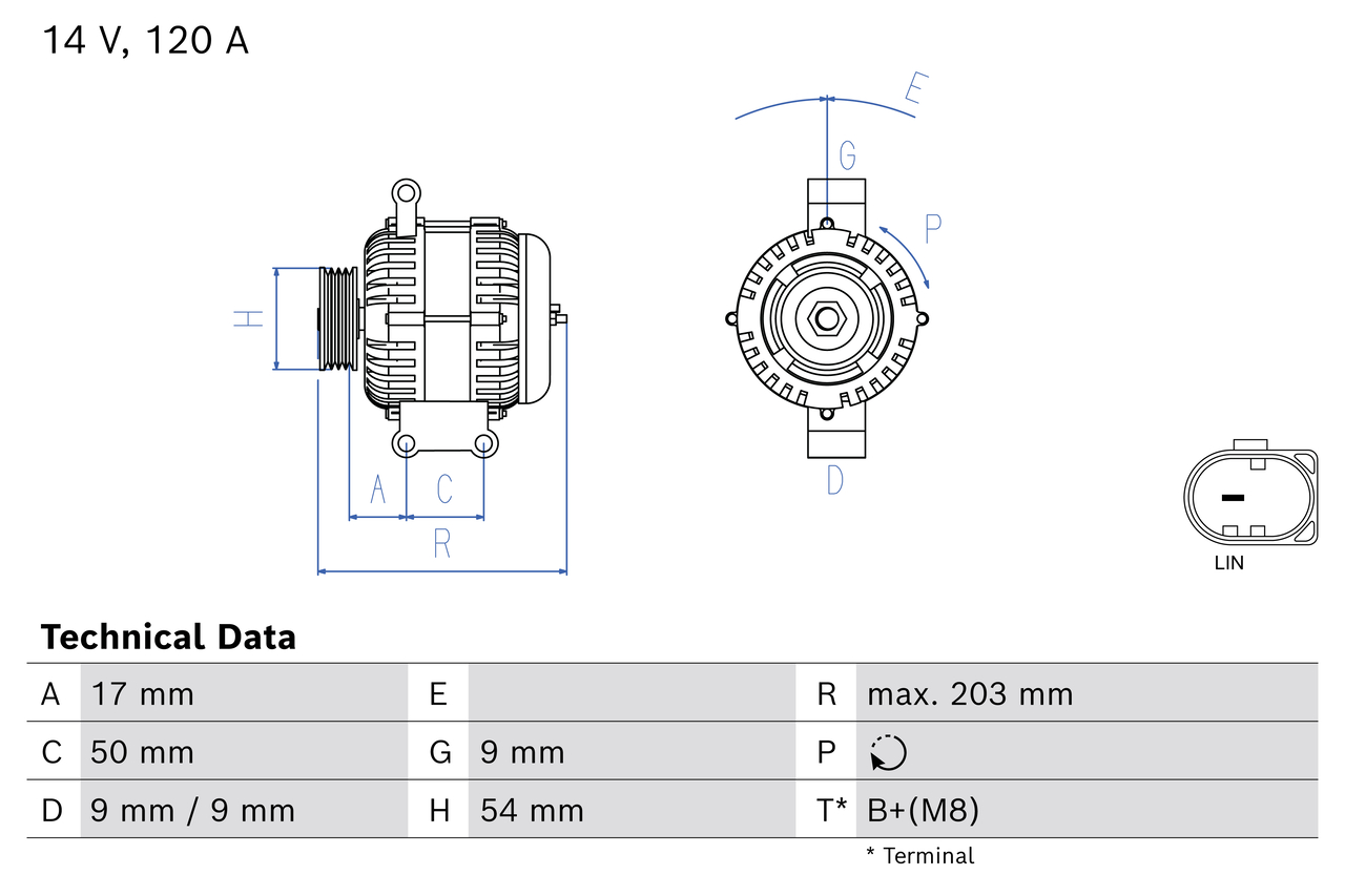 Alternatore BOSCH 0986084710