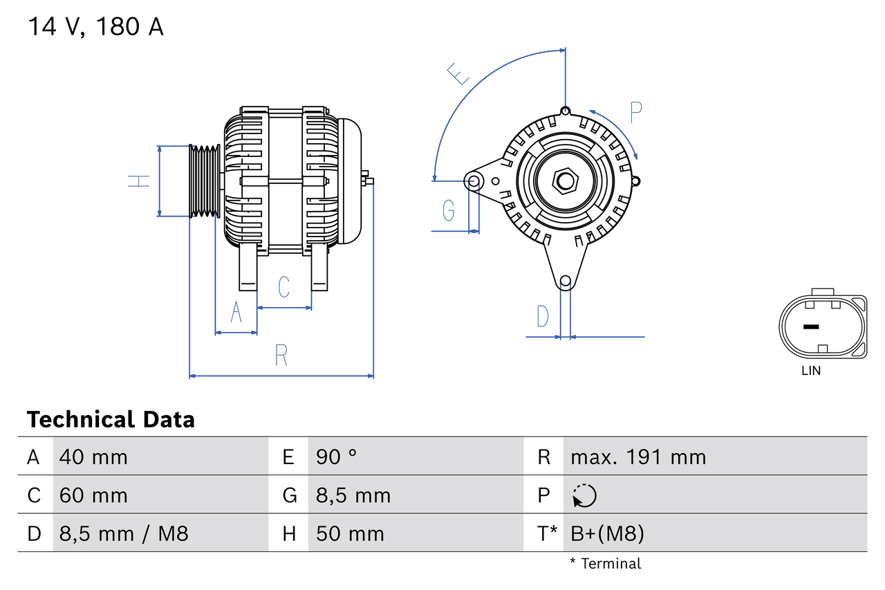 Alternatore BOSCH 0986084730