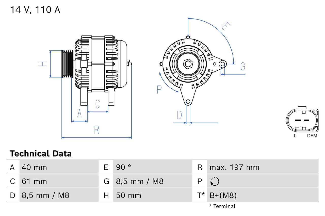 Alternatore BOSCH 0986084810